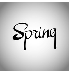 Spring hand lettering - handmade calligraphy vector image