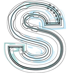 Font letter S vector image