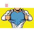 Superhero Chest for Your Logo vector image