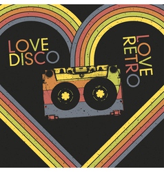Retro music design vector image