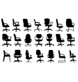 Office chairs silhouettes vector image