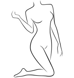 Lower part of slender female body Lower part of slender female body vector image