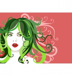 Young woman portrait vector image