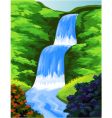 Beautiful waterfall vector image