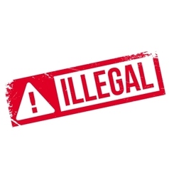 illegal rubber stamp vector image