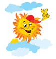 Smiling Sun Cartoon Smiling Sun Cartoon vector image