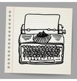 Sketchy of a typewriter machine vector image