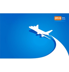 Airplane flight tickets air fly cloud sky blue tra vector image