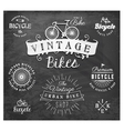 Bicycle Badge and Labels in Vintage Style vector image