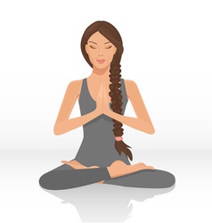 Yoga lotus position Yoga lotus position vector image