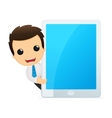 Funny cartoon office worker vector image