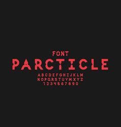 Show font set collection letters and numbers Vector Image