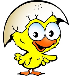 Hand-drawn of an cute baby chicken vector image