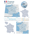 France maps with markers vector image