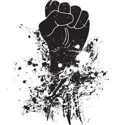 Grunge fist vector image
