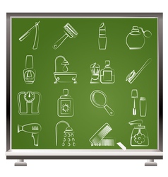 Body care and cosmetics icons vector image