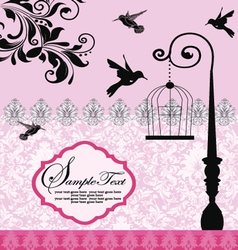 Wedding invitation card vector image