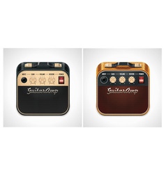 Guitar amplifier square icon vector image