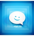 Blue speech bubble background vector image