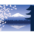 Mount Fuji and sakura vector image