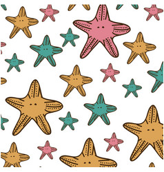 Color starfish background icon Color starfish background icon vector image
