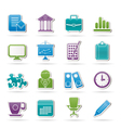 Business and office icons vector image