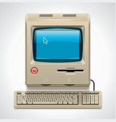 Vector retro computer xxl icon vector image