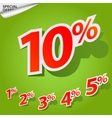 Set of labels percent vector image