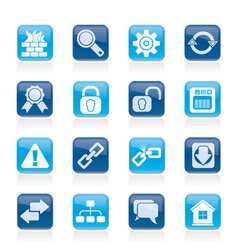 Internet and web site icons vector image