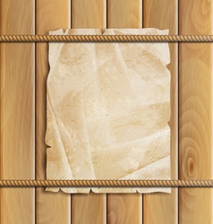 Rope paper and wood background Rope paper and wood background vector image