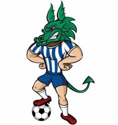 Soccer dragon vector image