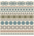 Seamless vintage border patterns vector image