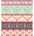 Seamless pastel aztec pattern with birds and roses vector image