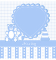 Baby boy shower invitation car vector image