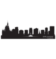Orlando Florida skyline Detailed city silhouette vector image