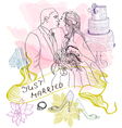 Just married vector image