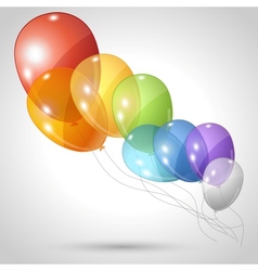 Flying balloons background vector image