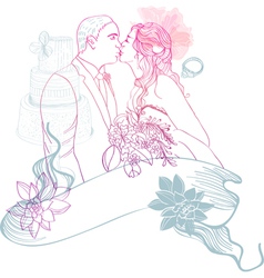 Just married vector image