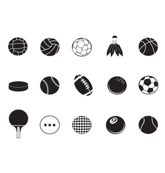 Ball icons collection vector image