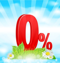 Zero percent vector image