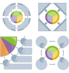 Set of chart flat vector image