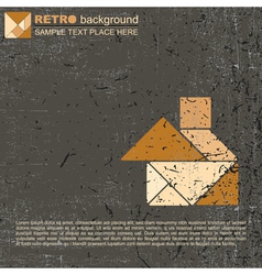 Tangram house vector image
