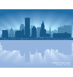 Providence Rhode Island skyline city silhouette vector image