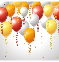 Flying balloons background vector image