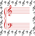 A musical stave vector image