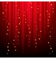Abstract red background with shooting stars vector image