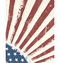 Grunge american flag background vertical vector image