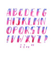 Colorful watercolor aquarelle font type Colorful watercolor aquarelle font type vector image