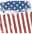 Grunge american flag background vector image
