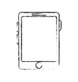 Blurred silhouette cartoon tablet technology Blurred silhouette cartoon tablet technology vector image